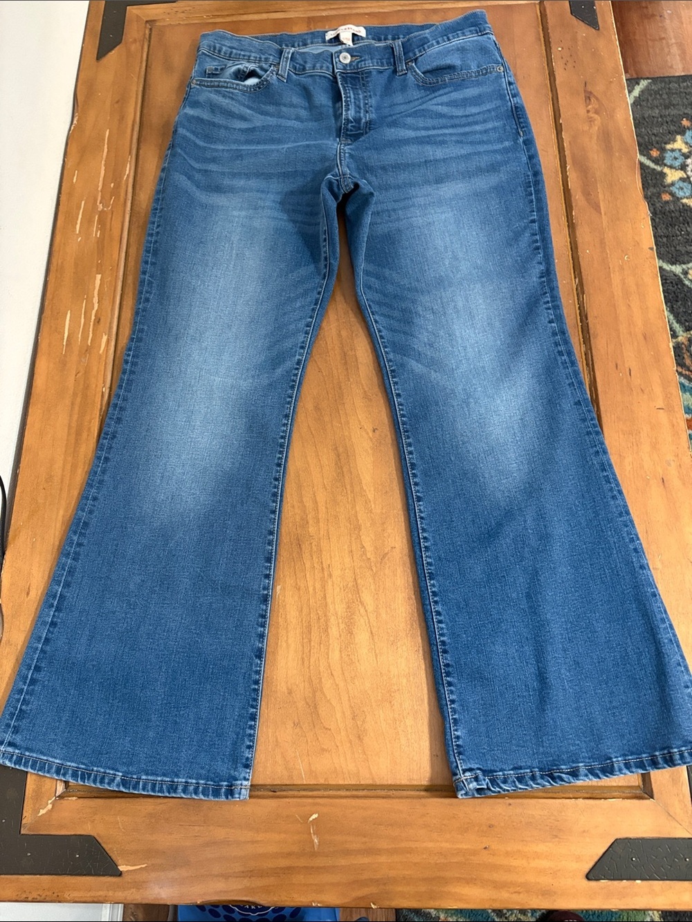 Lucky Brand Mud Rise Flare Jeans - Mid Blue Wash Size 12